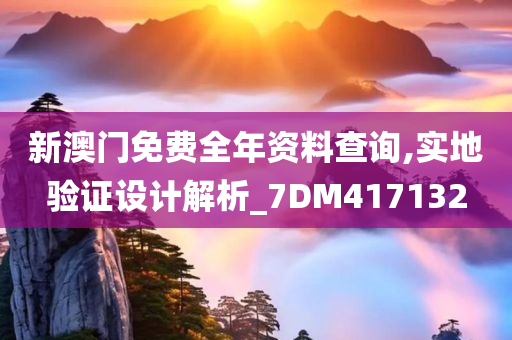 新澳门免费全年资料查询,实地验证设计解析_7DM417132