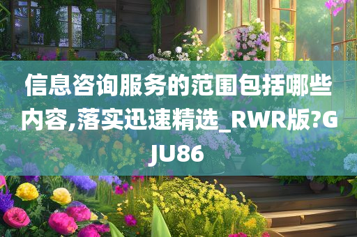 信息咨询服务的范围包括哪些内容,落实迅速精选_RWR版?GJU86