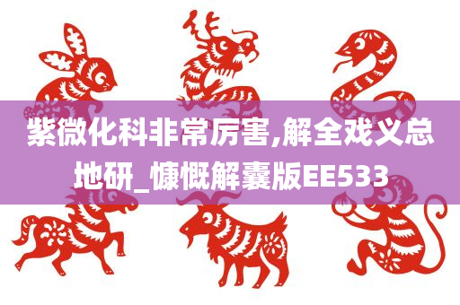 紫微化科非常厉害,解全戏义总地研_慷慨解囊版EE533