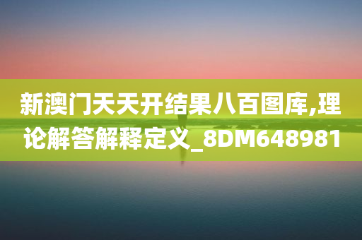 新澳门天天开结果八百图库,理论解答解释定义_8DM648981