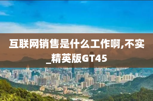 互联网销售是什么工作啊,不实_精英版GT45