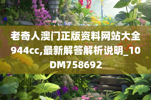 老奇人澳门正版资料网站大全944cc,最新解答解析说明_10DM758692