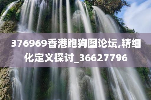 376969香港跑狗图论坛,精细化定义探讨_36627796