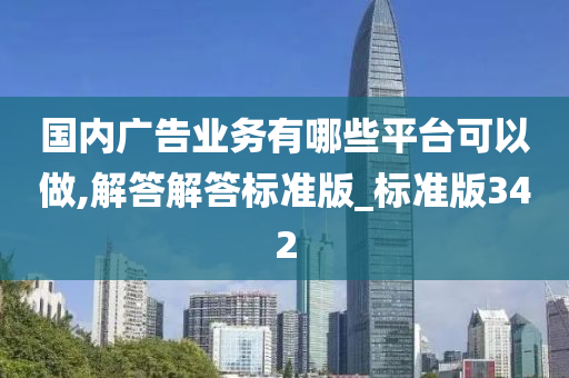 国内广告业务有哪些平台可以做,解答解答标准版_标准版342