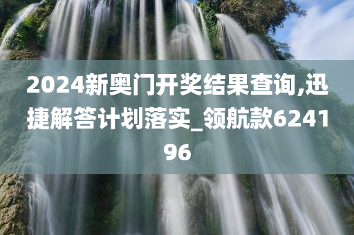 2024新奥门开奖结果查询,迅捷解答计划落实_领航款624196