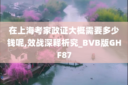 在上海考家政证大概需要多少钱呢,效战深释析究_BVB版GHF87