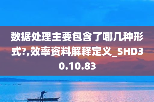 数据处理主要包含了哪几种形式?,效率资料解释定义_SHD30.10.83