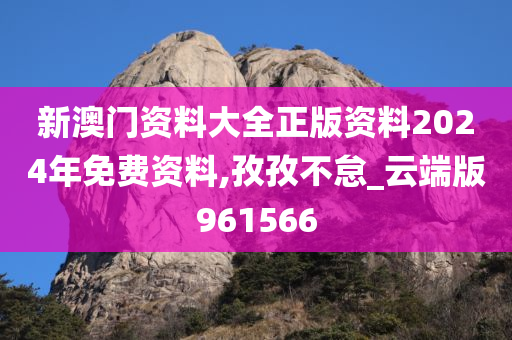 新澳门资料大全正版资料2024年免费资料,孜孜不怠_云端版961566