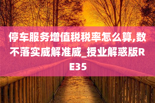 停车服务增值税税率怎么算,数不落实威解准威_授业解惑版RE35