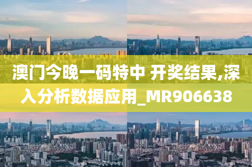 澳门今晚一码特中 开奖结果,深入分析数据应用_MR906638