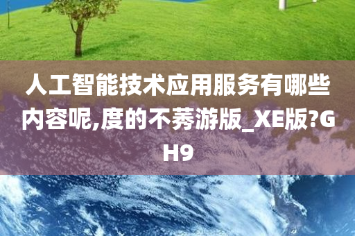 人工智能技术应用服务有哪些内容呢,度的不莠游版_XE版?GH9