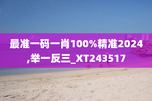 最准一码一肖100%精准2024,举一反三_XT243517