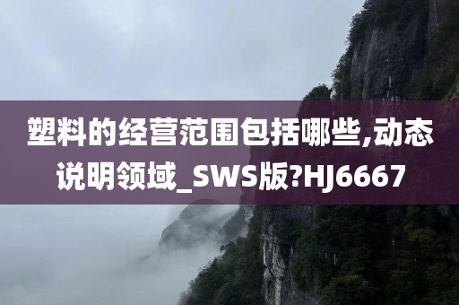 塑料的经营范围包括哪些,动态说明领域_SWS版?HJ6667