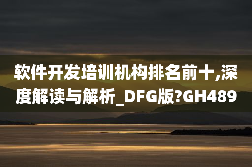 软件开发培训机构排名前十,深度解读与解析_DFG版?GH489