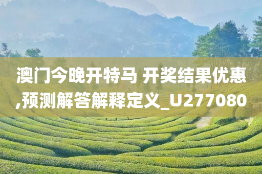 澳门今晚开特马 开奖结果优惠,预测解答解释定义_U277080