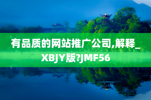 有品质的网站推广公司,解释_XBJY版?JMF56