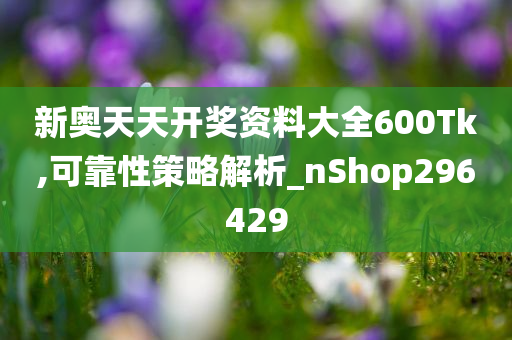 新奥天天开奖资料大全600Tk,可靠性策略解析_nShop296429