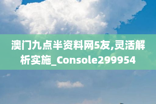 澳门九点半资料网5友,灵活解析实施_Console299954