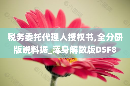 税务委托代理人授权书,全分研版说料据_浑身解数版DSF8