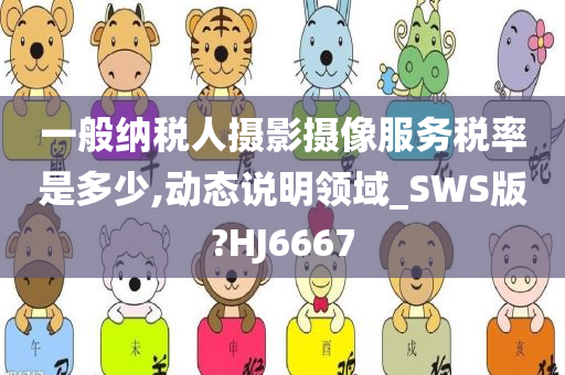 一般纳税人摄影摄像服务税率是多少,动态说明领域_SWS版?HJ6667