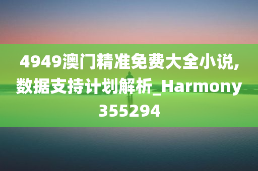 4949澳门精准免费大全小说,数据支持计划解析_Harmony355294