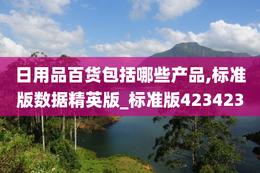 日用品百货包括哪些产品,标准版数据精英版_标准版423423