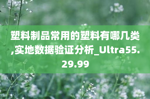 塑料制品常用的塑料有哪几类,实地数据验证分析_Ultra55.29.99