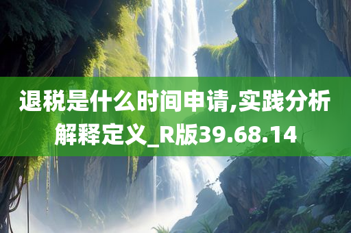 退税是什么时间申请,实践分析解释定义_R版39.68.14