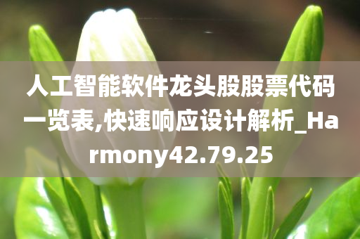 人工智能软件龙头股股票代码一览表,快速响应设计解析_Harmony42.79.25