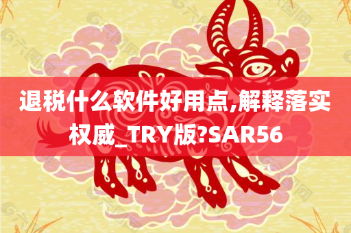 退税什么软件好用点,解释落实权威_TRY版?SAR56