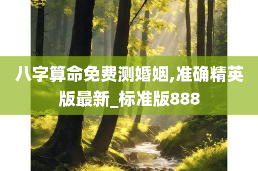 八字算命免费测婚姻,准确精英版最新_标准版888