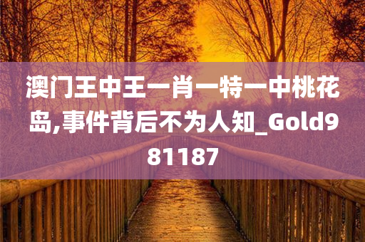 澳门王中王一肖一特一中桃花岛,事件背后不为人知_Gold981187