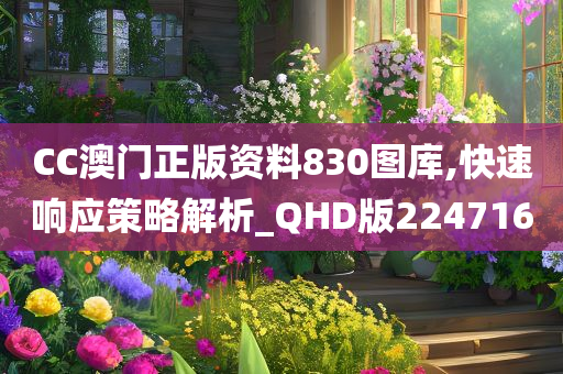 CC澳门正版资料830图库,快速响应策略解析_QHD版224716