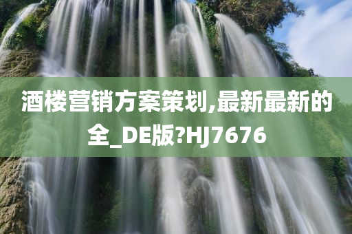 酒楼营销方案策划,最新最新的全_DE版?HJ7676