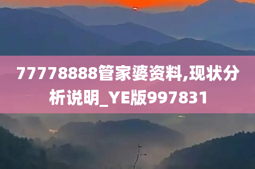 77778888管家婆资料,现状分析说明_YE版997831