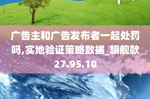 广告主和广告发布者一起处罚吗,实地验证策略数据_旗舰款27.95.10