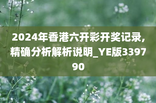 2024年香港六开彩开奖记录,精确分析解析说明_YE版339790