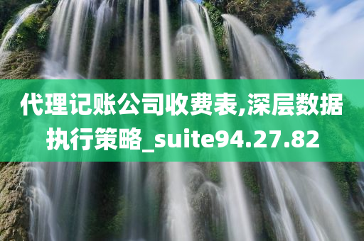 代理记账公司收费表,深层数据执行策略_suite94.27.82