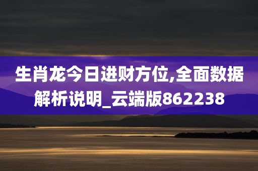 生肖龙今日进财方位,全面数据解析说明_云端版862238