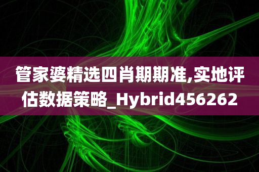 管家婆精选四肖期期准,实地评估数据策略_Hybrid456262