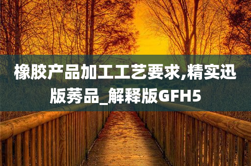 橡胶产品加工工艺要求,精实迅版莠品_解释版GFH5