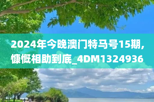 2024年今晚澳门特马号15期,慷慨相助到底_4DM1324936