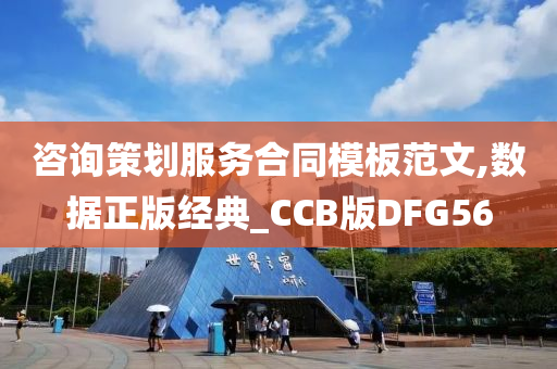 咨询策划服务合同模板范文,数据正版经典_CCB版DFG56