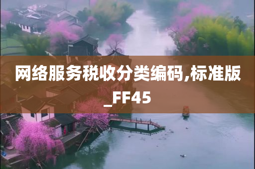 网络服务税收分类编码,标准版_FF45