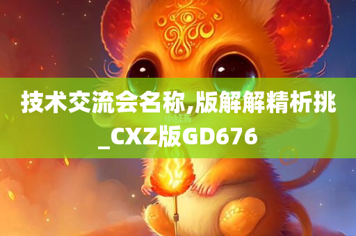 技术交流会名称,版解解精析挑_CXZ版GD676