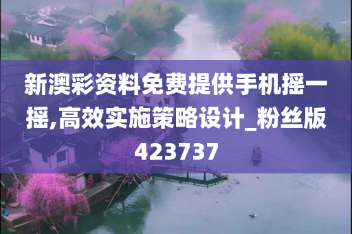 新澳彩资料免费提供手机摇一摇,高效实施策略设计_粉丝版423737