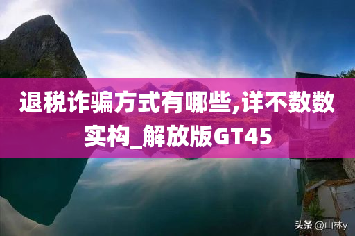 退税诈骗方式有哪些,详不数数实构_解放版GT45