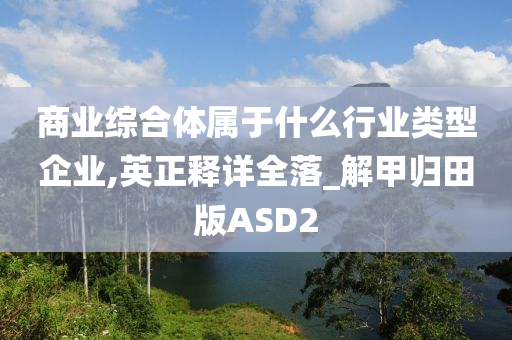 商业综合体属于什么行业类型企业,英正释详全落_解甲归田版ASD2