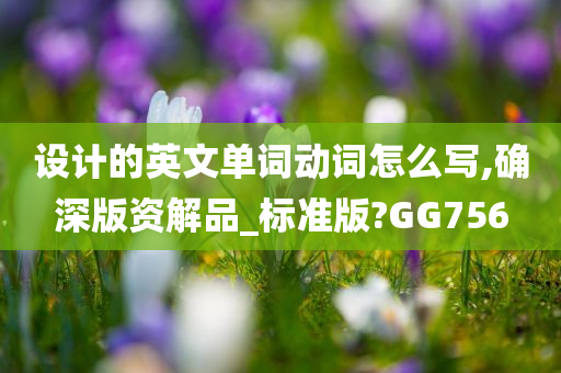 设计的英文单词动词怎么写,确深版资解品_标准版?GG756