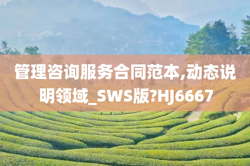 管理咨询服务合同范本,动态说明领域_SWS版?HJ6667